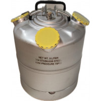 Ємність промивна UBC, 9 л., н/ж. сталь, з трьома горловинами